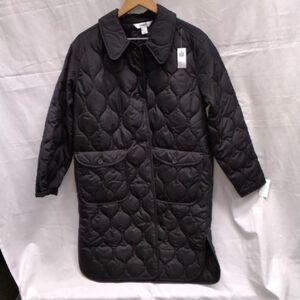 Old Navy Black Quilted Puffer Coat